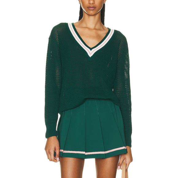 Varley 'Hadley' Green Cotton Knit Sweater Size XS - Picture 1 of 4